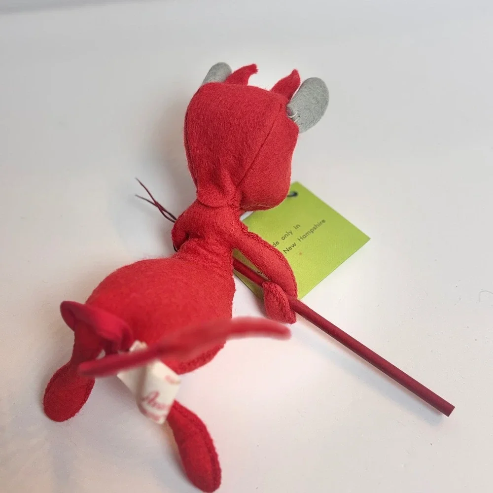 Vintage Annalee Dolls Red‎ Devil Mouse with Pitchfork Halloween 1965 1976 7